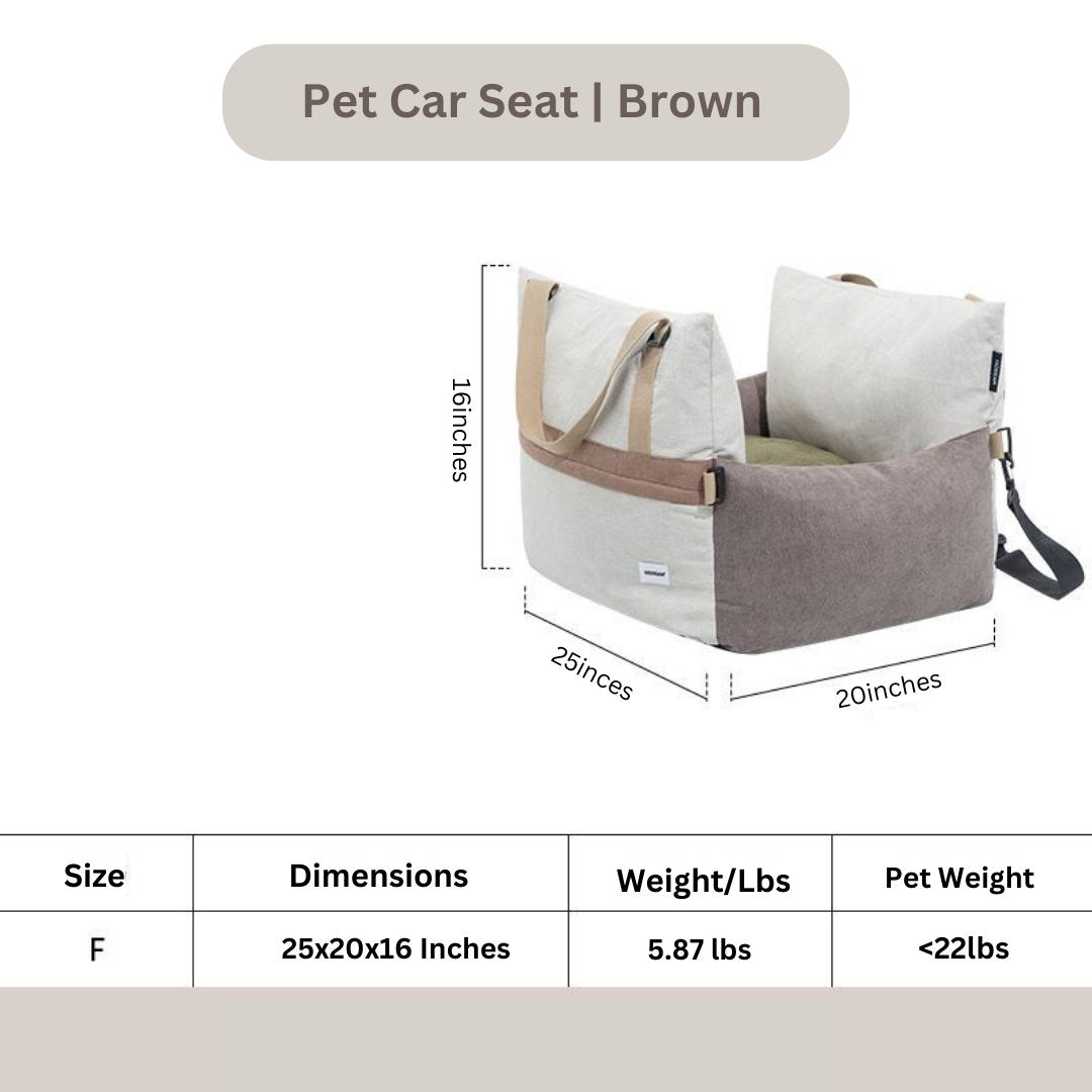 Pet Car Seat | Removable for Premium Comfort - honeydewpets